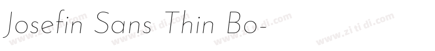 Josefin Sans Thin Bo字体转换